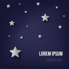 Vector rocket, space, planets, stars, cut from paper, 3d. Used for posters, posters, postcards, banners, backgrounds