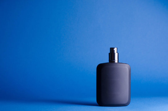 perfumes on a blue background