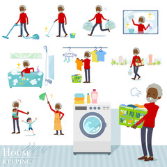 flat type high neck old man black_housekeeping