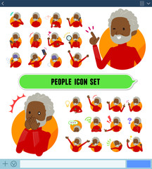 flat type high neck old man black_icon