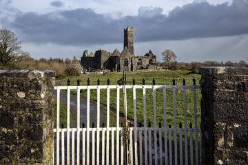 Quin Abbey ruins, County Clare, Ireland