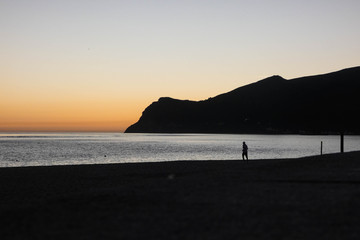 Sunset on beach