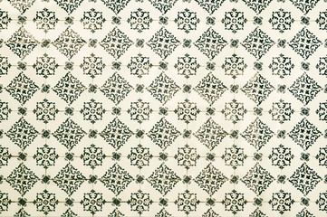 Portuguese tile house wall