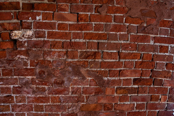 Texture of red brickwork