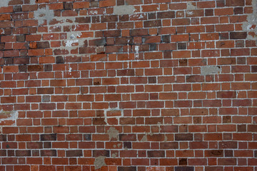 Texture of red brickwork