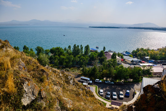 Beautiful view of Lake Sevan, Armenia