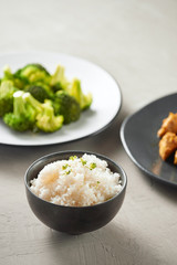 Delicious soy sauce chicken with rice - asian food style