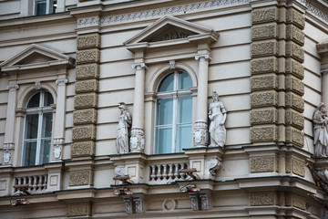 Fototapeta na wymiar Windows of the City Hall of Novi Sad. Serbia