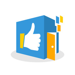 Vector illustration icons with the concept of finding a way out with the best solution recommendations