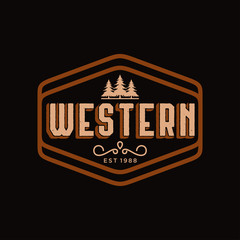 Antique frame border label engraving retro Country Emblem Typography for Western Bar/Restaurant Logo Design  inspiration. Elements Business Sign Hipster Logo Identity