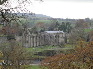 Fototapeta na wymiar A vie of Bolton Abbey in Cheshire england