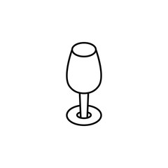 Red wine goblet icon. Can be used for web, logo, mobile app, UI, UX
