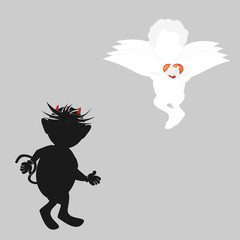 Angels and Demons - symbols of good and evil.