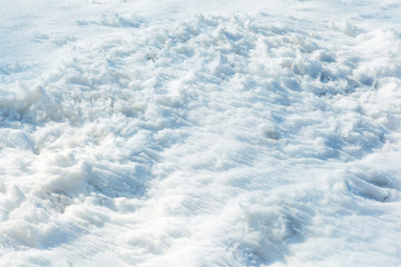 The texture of a snowdrift.