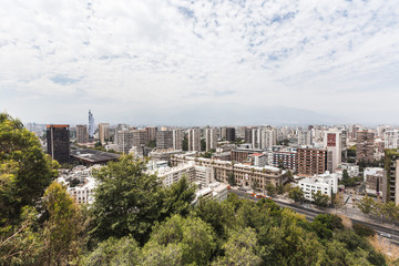 Fototapeta na wymiar Skyline in Santiago, Chile