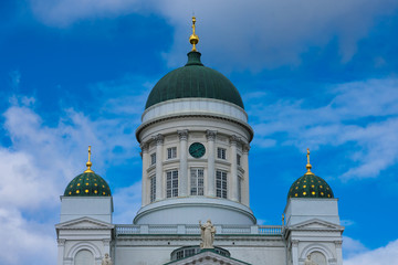 Fototapeta na wymiar View of Helsinki Cathedral (Helsingin tuomiokirkko). Helsinki. Finland