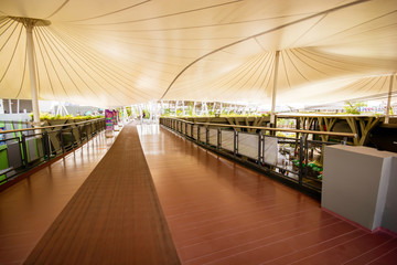 Customizing the rooftop of the shopping mall To be a gymnasium and Exercise yard with a running...