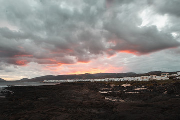 sunset in the canary islands
