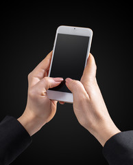 mobile phone in female hands