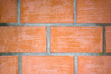 Close-up texture of brick blocks wall texture, industrial style background, Retro architecture details.