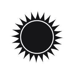 Sun icon vector isolated