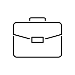 Briefcase Thin Line Related Vector Icon. Isolated on White Background.