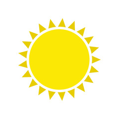 Sun icon vector isolated