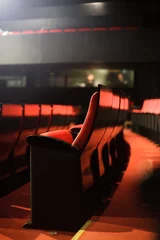 Papier Peint photo Théâtre red theater seats