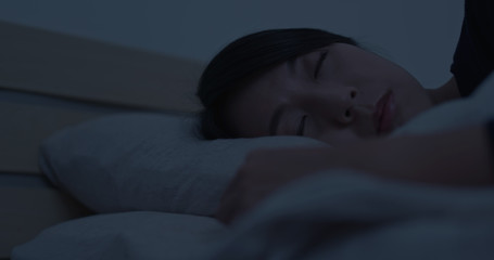 Woman sleep on bed