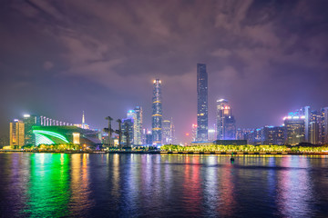 Fototapeta na wymiar Guangzhou skyline. Guangzhou, China