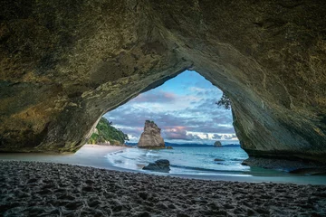 Foto auf Leinwand Blick von der Höhle bei Cathedral Cove, Coromandel, Neuseeland 7 © Christian B.
