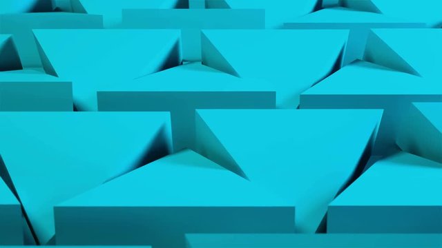 Steel metal geometrical objects - triangles, 3d rendering computer generated backdrop