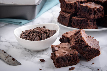 isolated chocolate brownie