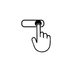 finger shift the button to the right