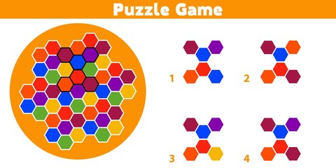 Puzzle game.  Complete the Pattern. Education logic game for preschool kids. Vector Illustration