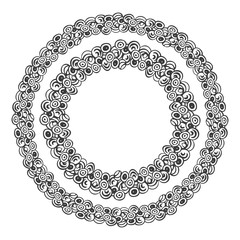 Vector hand drawn abstract wreath with round decorative elements. Decorating for national Festive on whitebackground