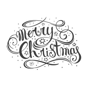 Mary Christmas font. Vector winter lettering inspiration.