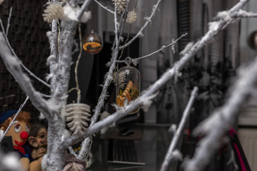 Christmas decor of the apartment in a cool climate