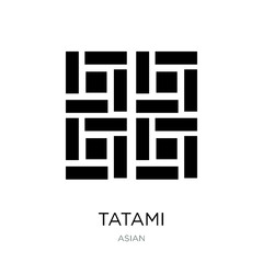 tatami icon vector on white background, tatami trendy filled ico