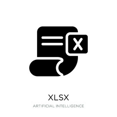 xlsx icon vector on white background, xlsx trendy filled icons f