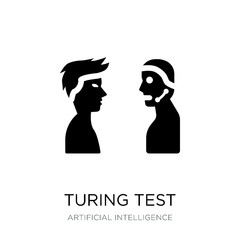 turing test icon vector on white background, turing test trendy