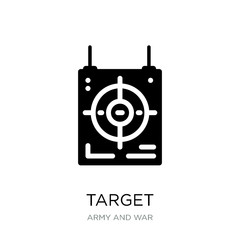 target icon vector on white background, target trendy filled ico