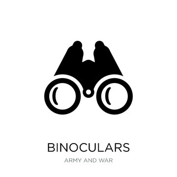binoculars icon vector on white background, binoculars trendy fi
