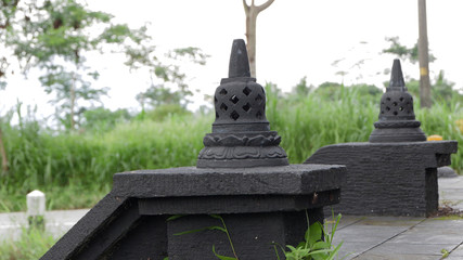black stone carvings, for home fence decoration