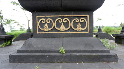 black stone carvings, for home fence decoration