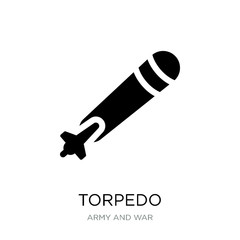 torpedo icon vector on white background, torpedo trendy filled i