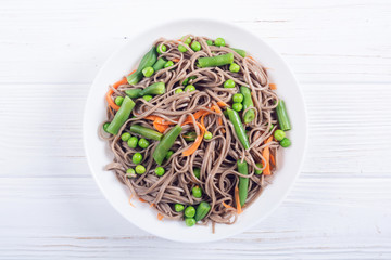 Soba noodles salad