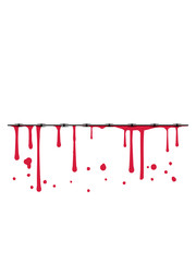 blut tropfen graffiti wunde strich stacheldraht sicherheit absperrung militär basis verteidigung zaun mauer stacheln draht gefährlich klettern verboten einzäunen grundstück tattoo muster