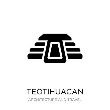 teotihuacan icon vector on white background, teotihuacan trendy