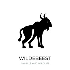 wildebeest icon vector on white background, wildebeest trendy fi